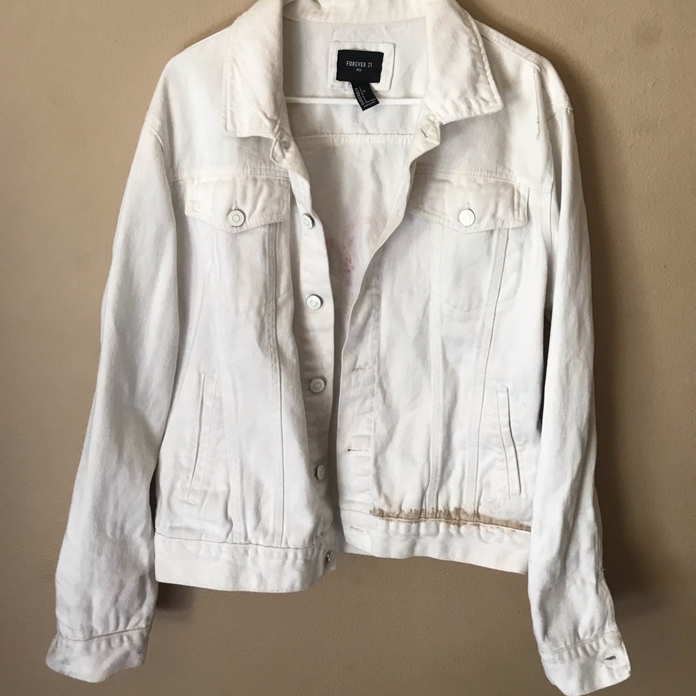 White jean jacket